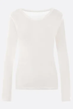 Topwear>YOHJI YAMAMOTO t-shirt a maniche lunghe in cotone Bianco
