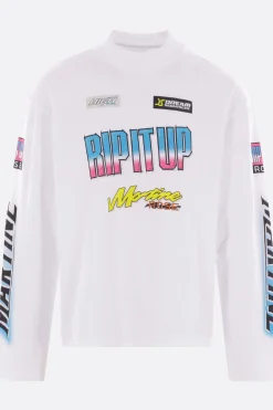Topwear>MARTINE ROSE t-shirt a maniche lunghe in jersey Bianco