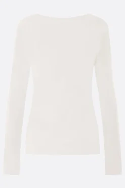 Topwear>YOHJI YAMAMOTO t-shirt a maniche lunghe in cotone Bianco