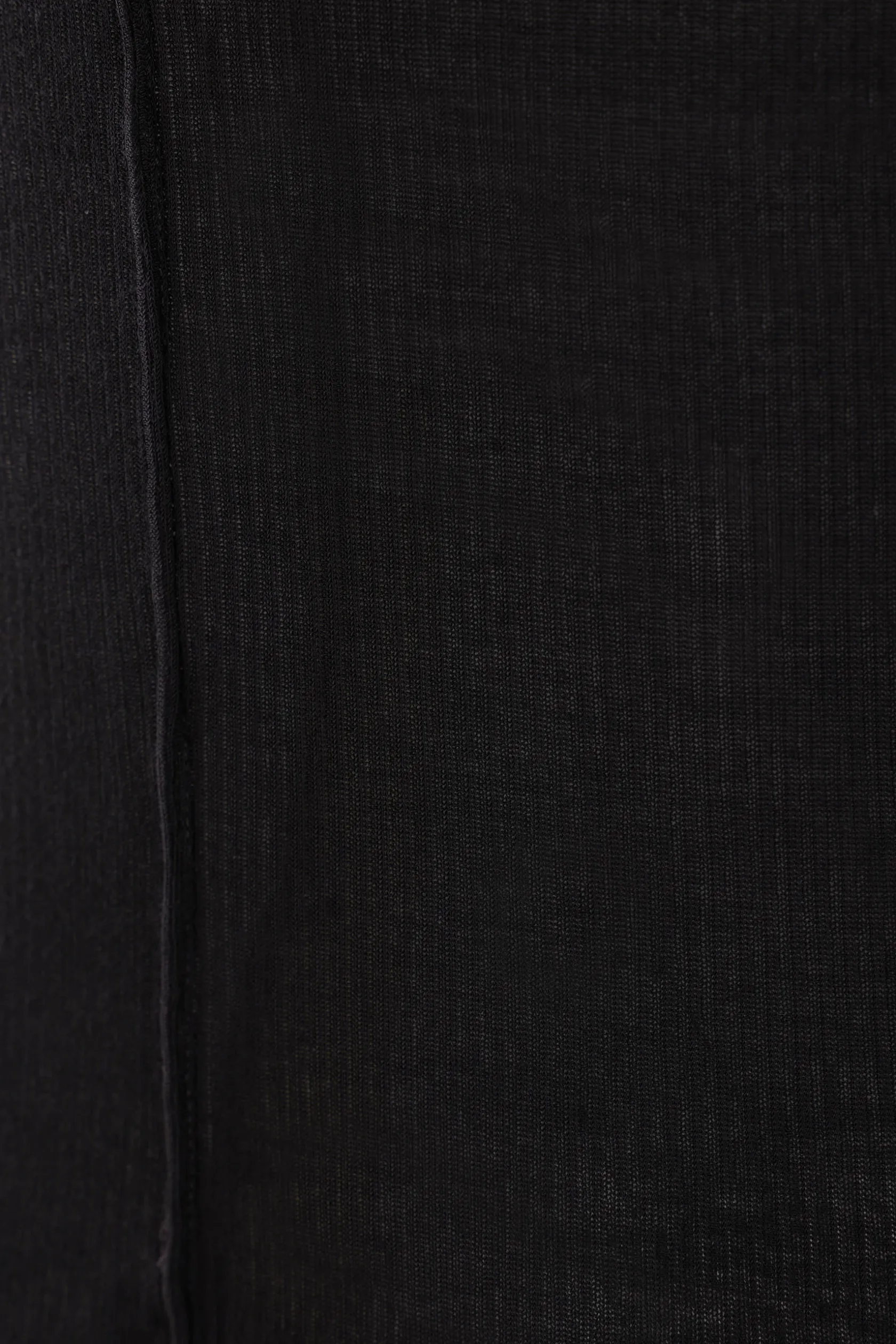 Topwear>RICK OWENS t-shirt a maniche lunghe in jersey a costine Nero