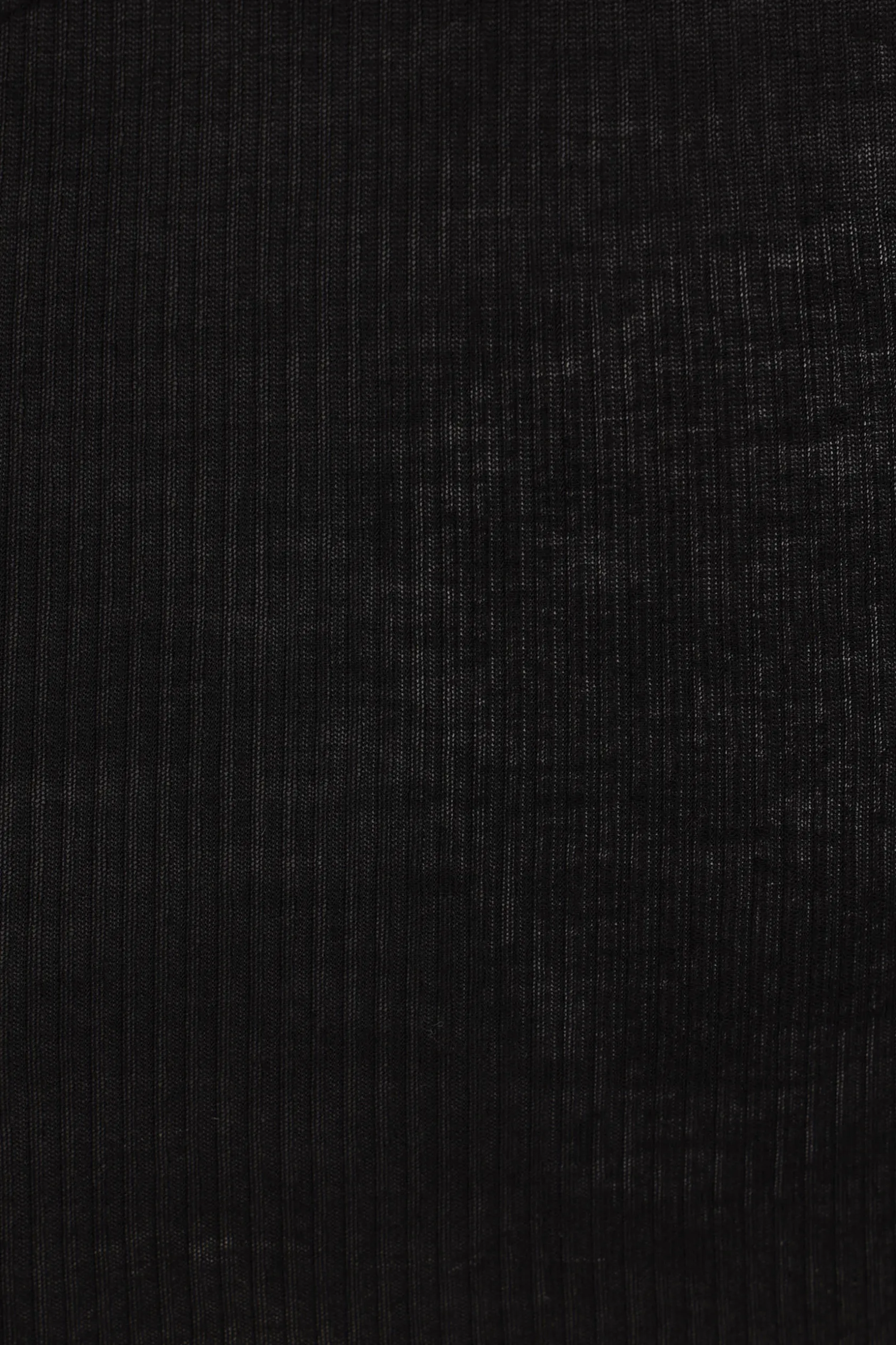 Topwear>RICK OWENS t-shirt a maniche lunghe in jersey a costine Nero