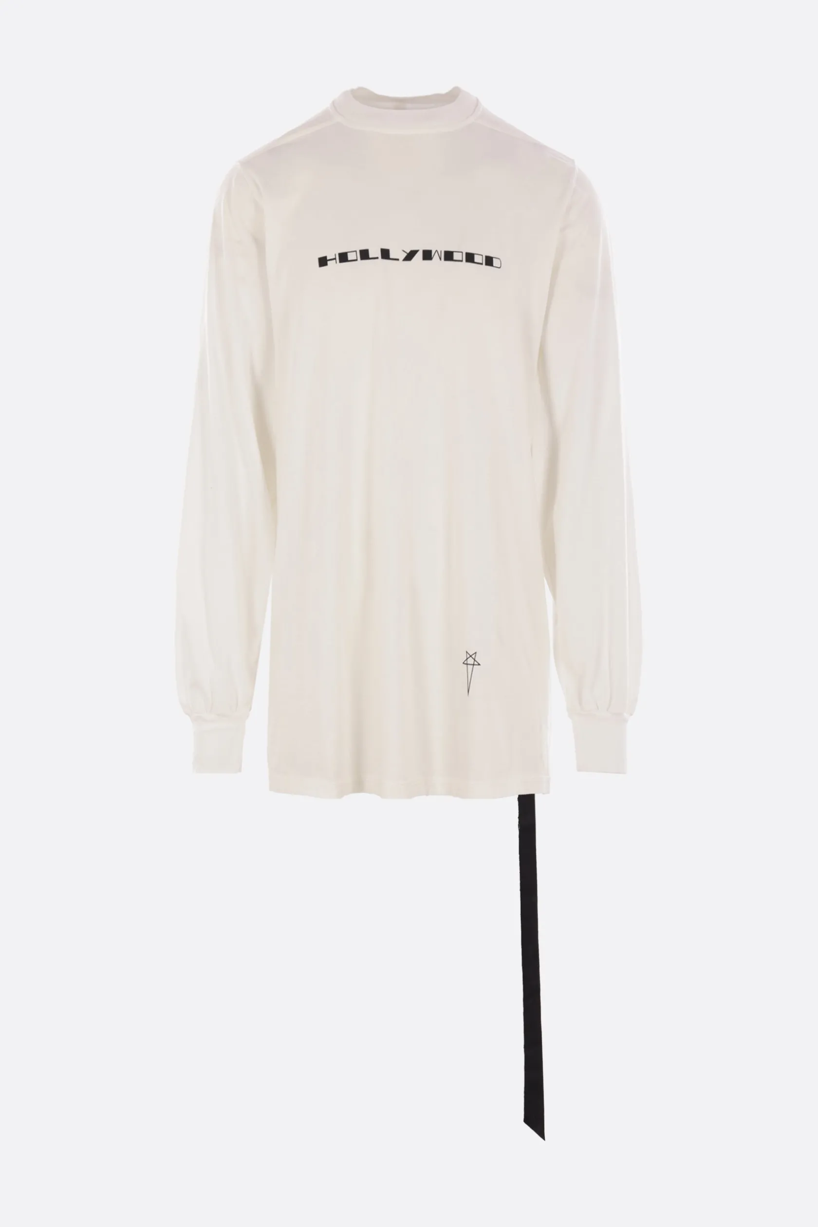 Topwear>RICK OWENS DRKSHDW t-shirt a maniche lunghe Jumbo in cotone Bianco