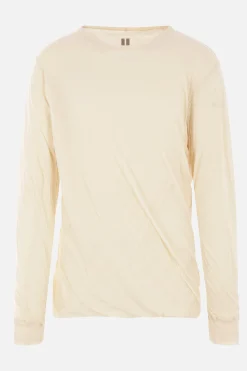 Topwear>RICK OWENS t-shirt a maniche lunghe Jumbo Double in cotone Neutro