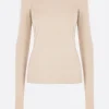 Topwear>UMA WANG t-shirt a maniche lunghe Tata in jersey a costine Neutro