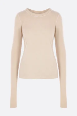 Topwear>UMA WANG t-shirt a maniche lunghe Tata in jersey a costine Neutro