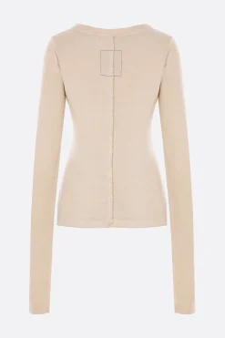 Topwear>UMA WANG t-shirt a maniche lunghe Tata in jersey a costine Neutro