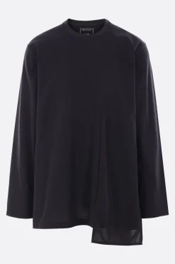 Topwear>Y-3 t-shirt a maniche lunghe Premium in jersey Nero