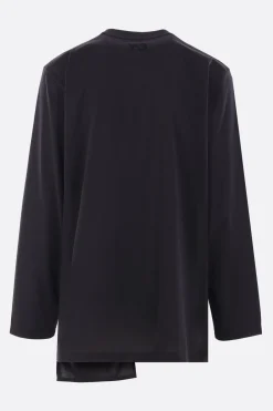 Topwear>Y-3 t-shirt a maniche lunghe Premium in jersey Nero