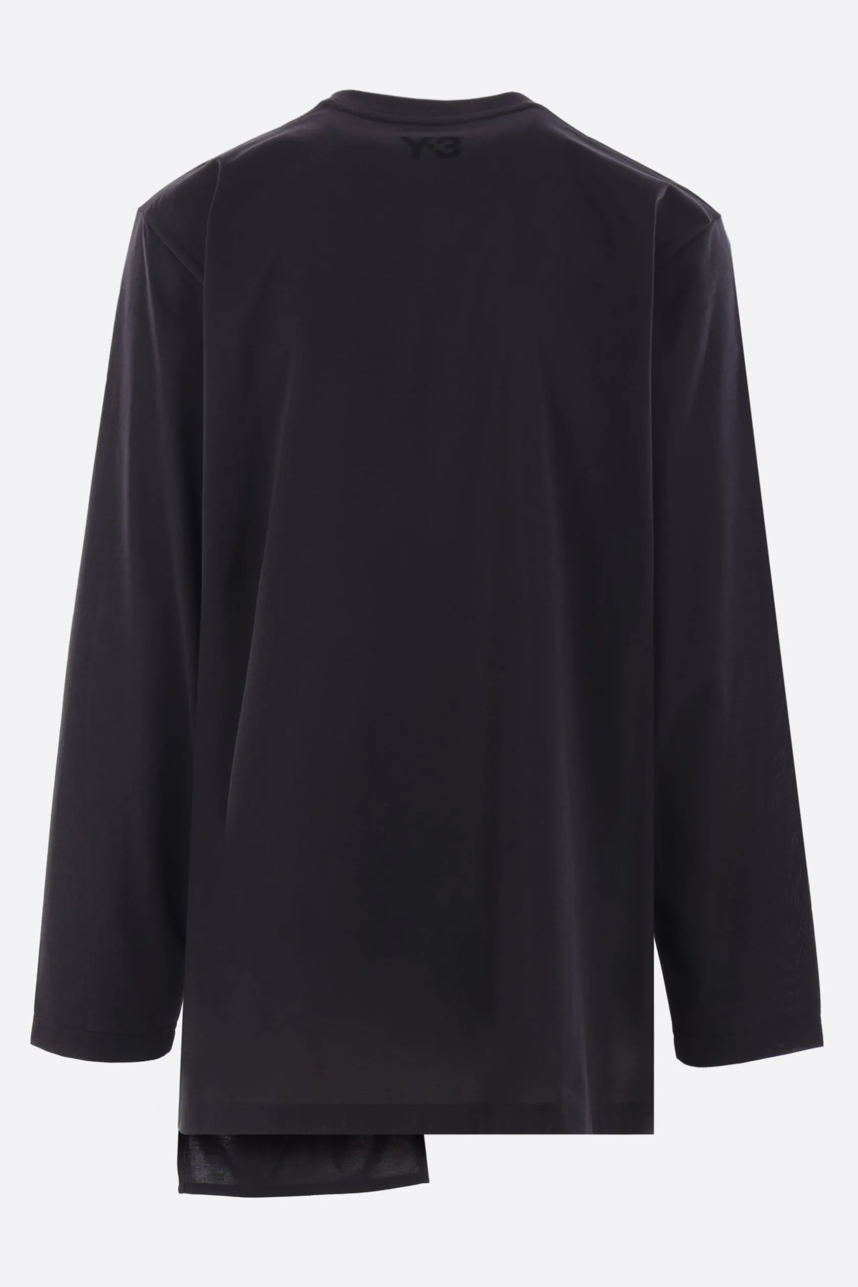 Topwear>Y-3 t-shirt a maniche lunghe Premium in jersey Nero