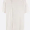 Topwear>YOHJI YAMAMOTO t-shirt asimmetrica in cotone Bianco