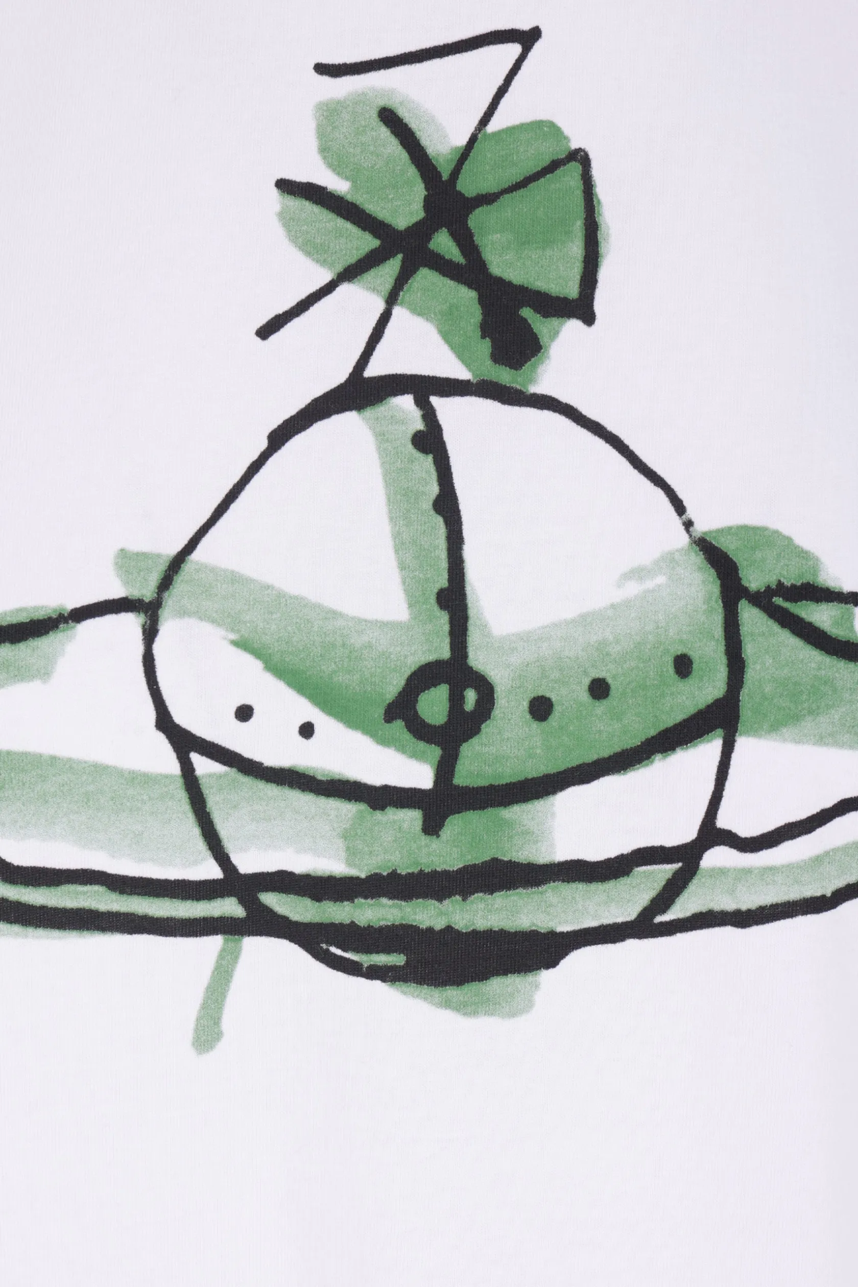 Topwear>VIVIENNE WESTWOOD t-shirt Drawn Orb Classic in cotone Bianco