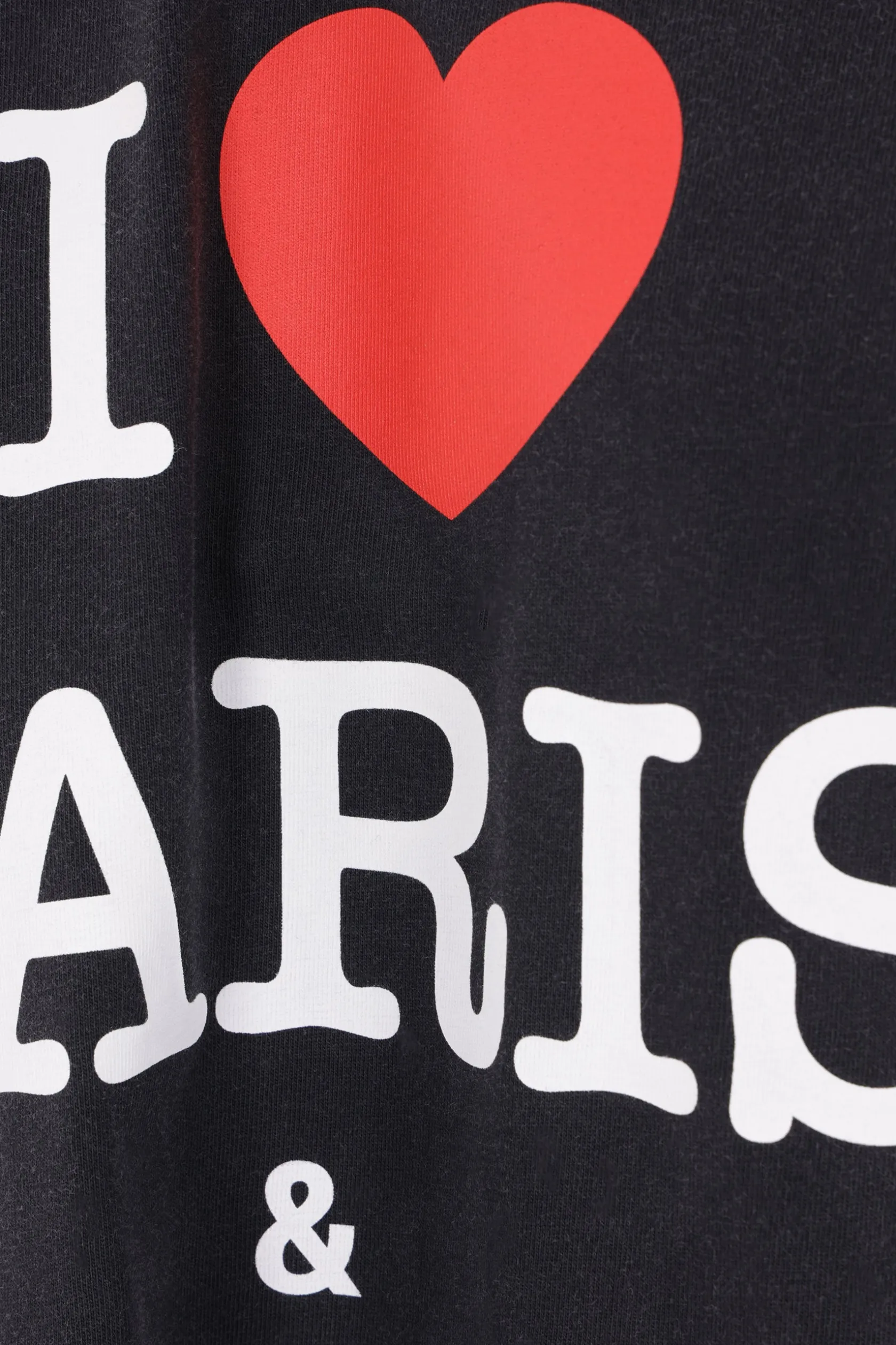 Topwear>BALENCIAGA t-shirt I Love Paris & in cotone Nero