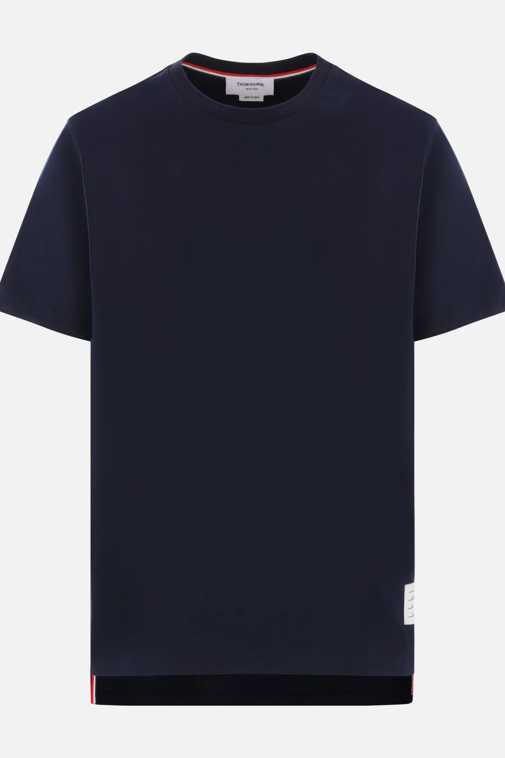 Topwear>THOM BROWNE t-shirt in cotone Blu