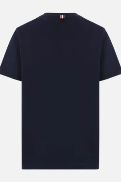 Topwear>THOM BROWNE t-shirt in cotone Blu