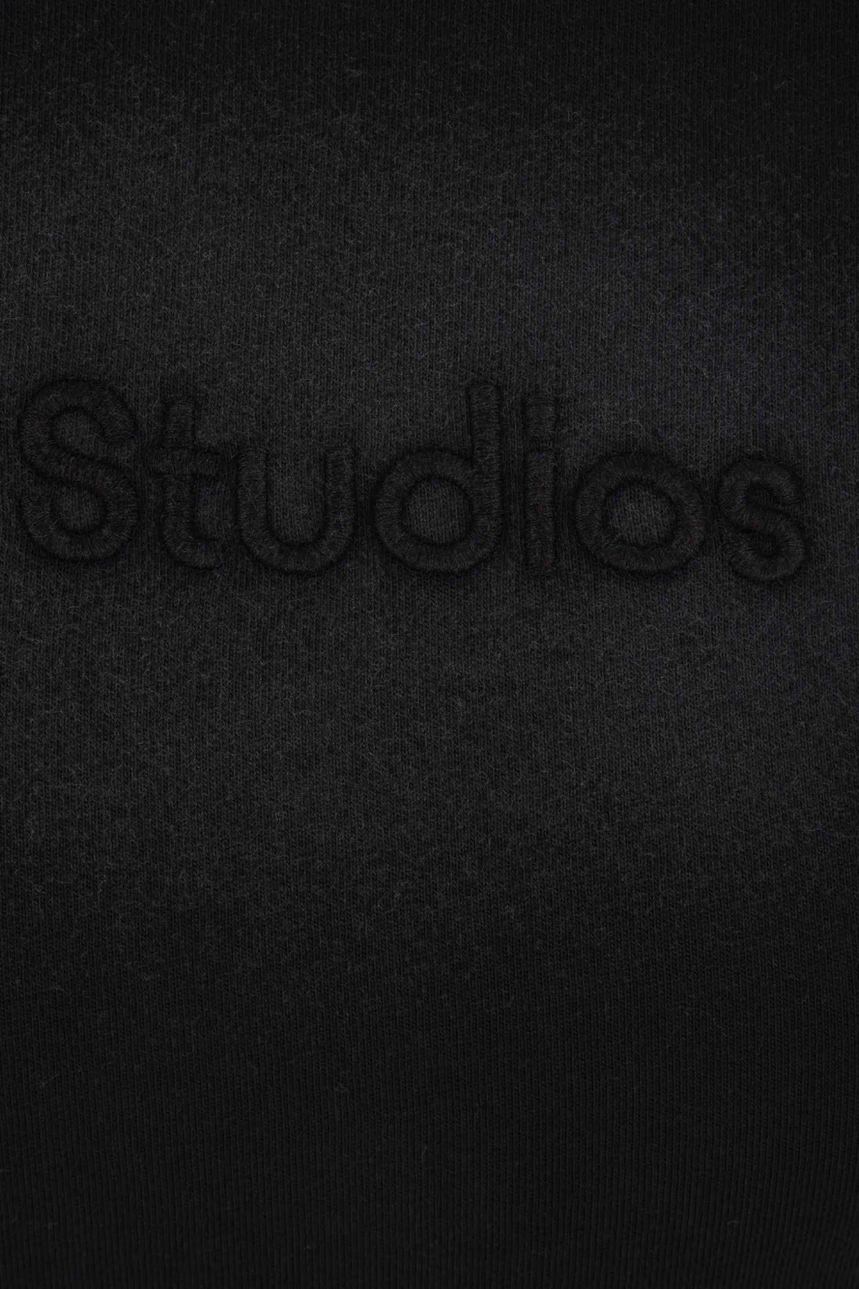 Topwear>ACNE STUDIOS t-shirt in cotone con ricamo logo Nero