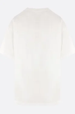 Topwear>MM6 t-shirt in cotone patch logo numerico Bianco