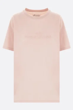 Topwear>MAISON MARGIELA t-shirt in cotone ricamo logo Neutro
