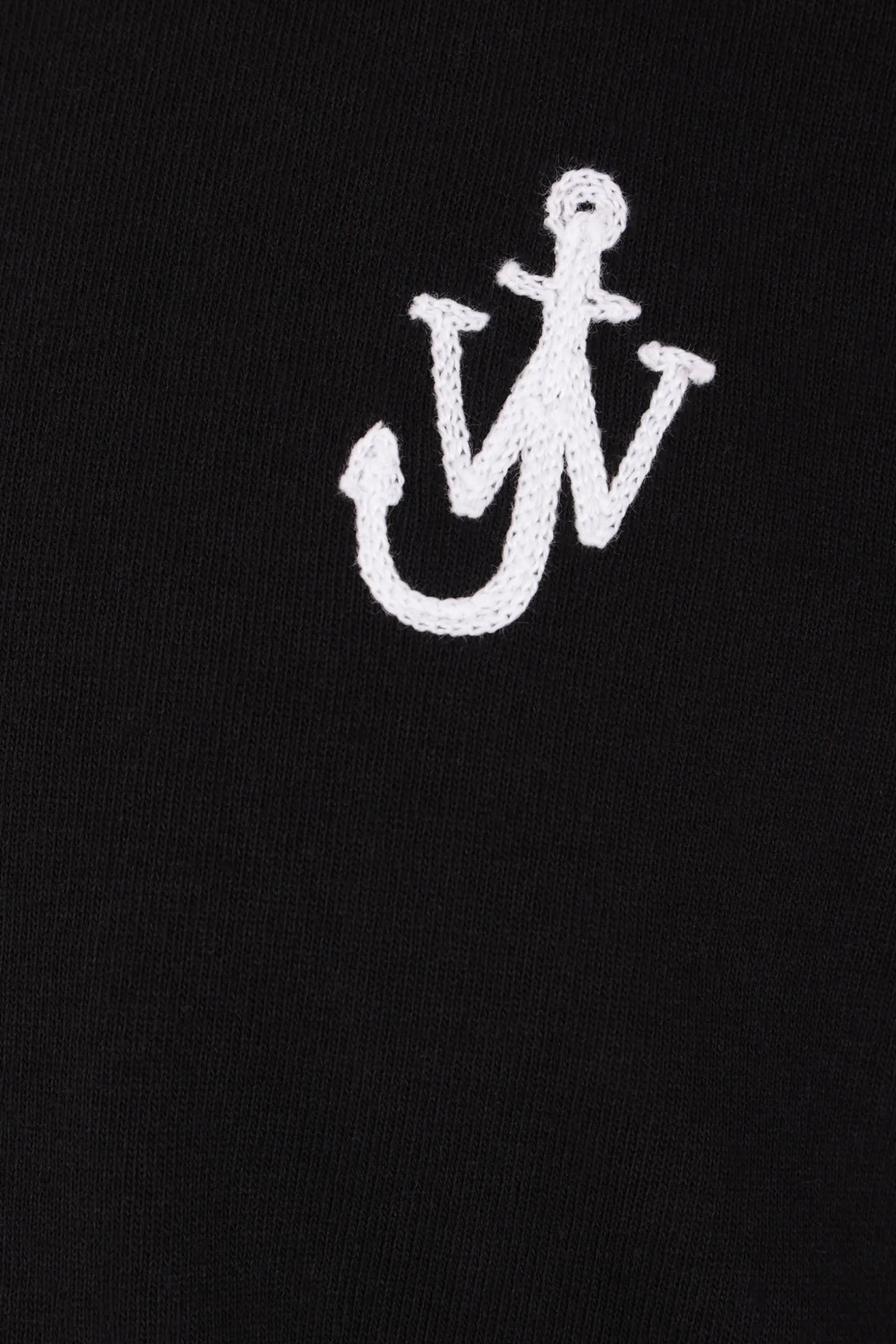 Topwear>JW ANDERSON t-shirt in cotone ricamo logo Anchor Nero