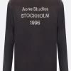 Topwear>ACNE STUDIOS t-shirt in cotone stampa 1996 Nero