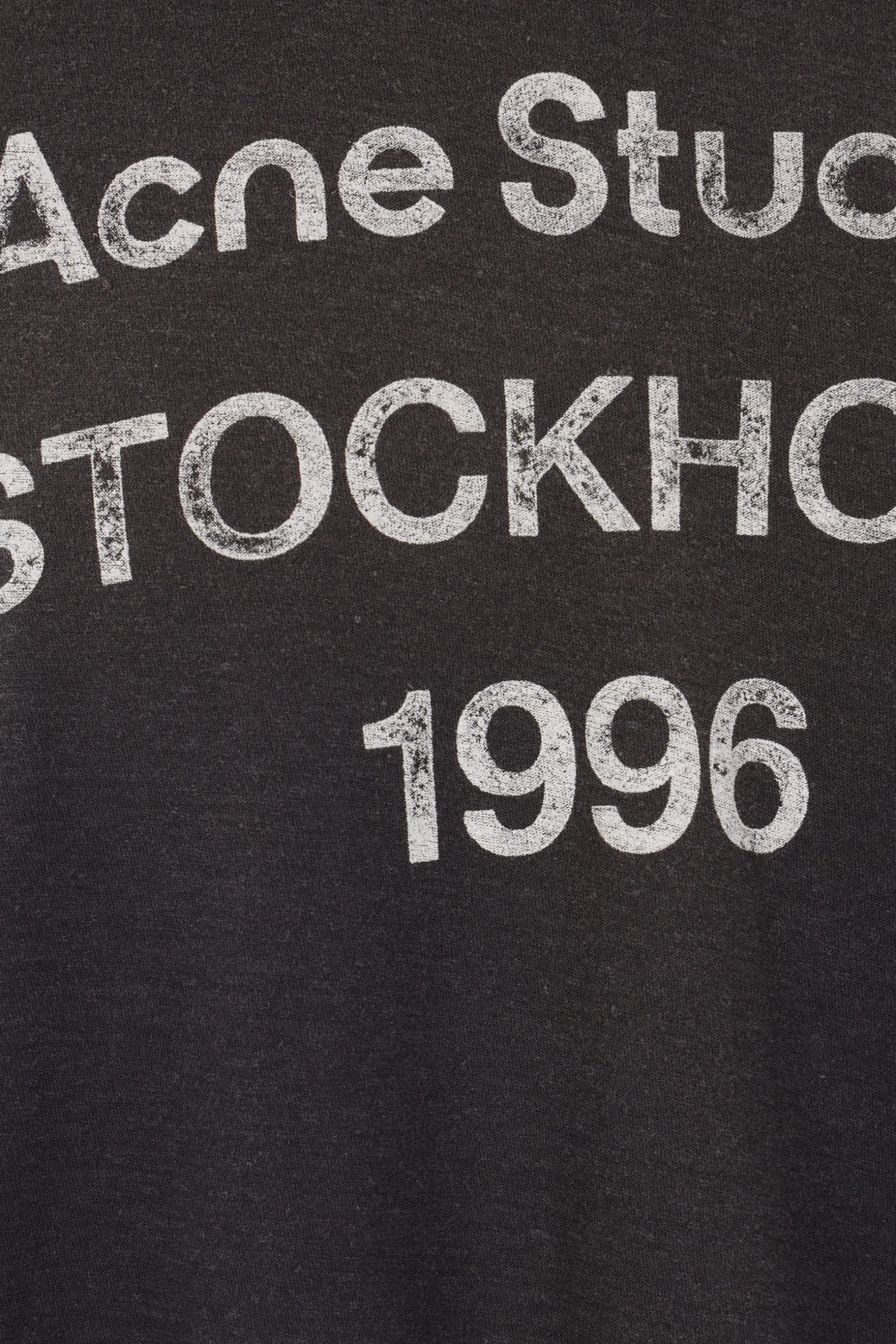 Topwear>ACNE STUDIOS t-shirt in cotone stampa 1996 Nero