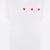 Topwear>COMME DES GARÇONS PLAY t-shirt in cotone stampa logo Heart Bianco