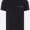 Topwear>COMME DES GARÇONS SHIRT t-shirt in cotone stampa logo Nero