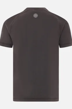 Topwear>STONE ISLAND t-shirt in cotone stampa logo Grigio