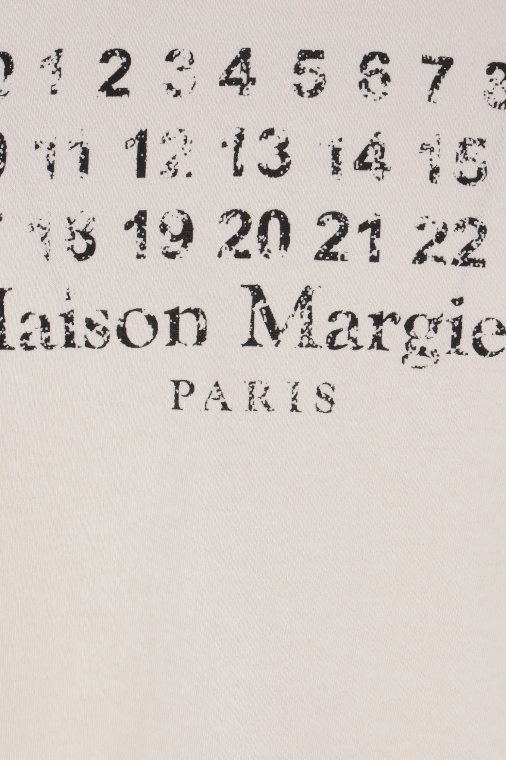 Topwear>MAISON MARGIELA t-shirt in cotone stampa logo numerico Bianco