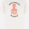 Topwear>META CAMPANIA COLLECTIVE t-shirt in cotone stampa Peter Octopus Bianco