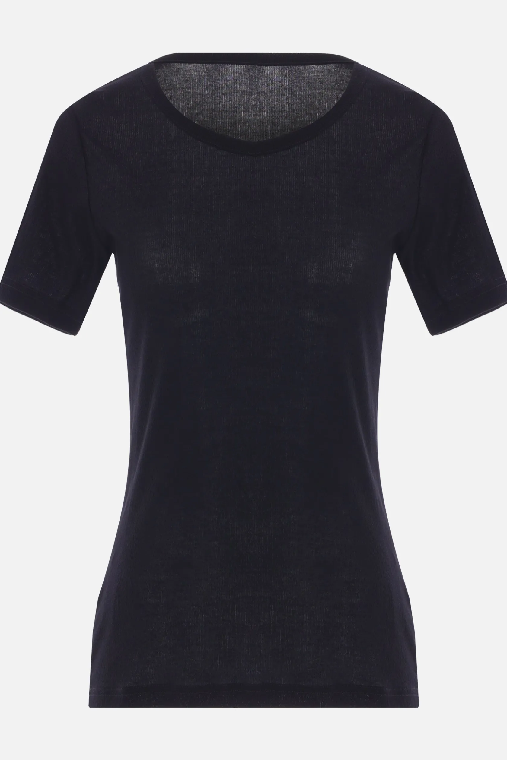 Topwear>YOHJI YAMAMOTO t-shirt in jersey a costine Nero