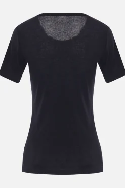 Topwear>YOHJI YAMAMOTO t-shirt in jersey a costine Nero