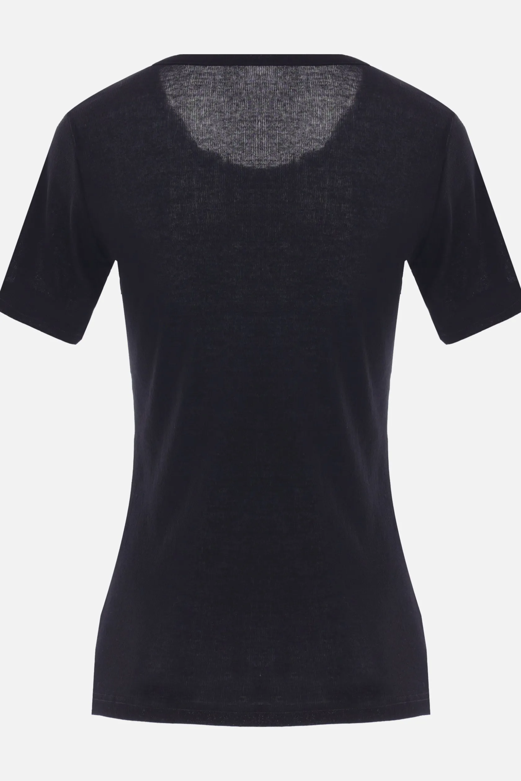 Topwear>YOHJI YAMAMOTO t-shirt in jersey a costine Nero