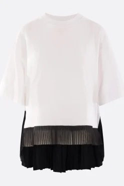 Topwear>UNDERCOVER t-shirt in jersey con fondo plissé Bianco