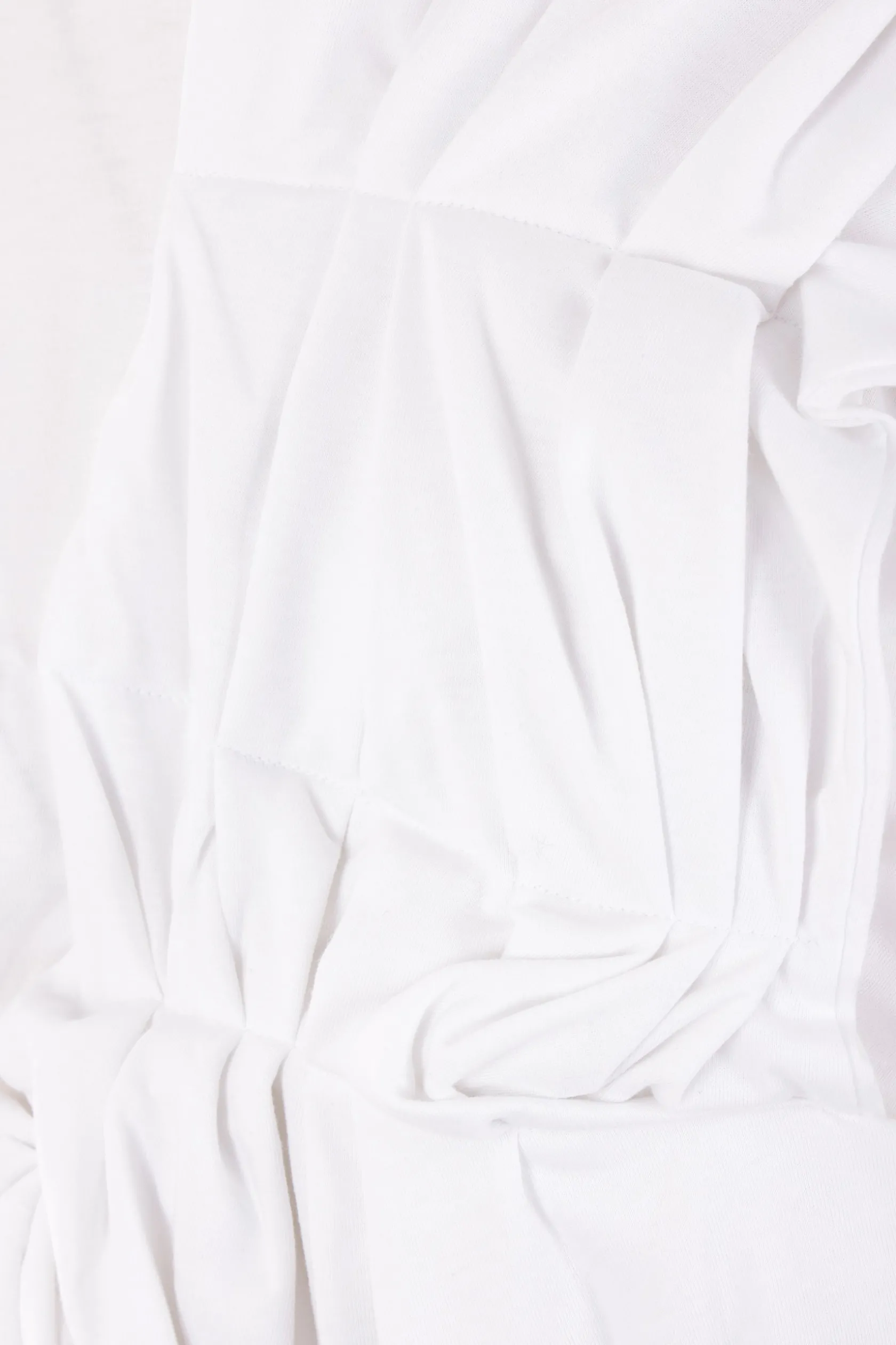 Topwear>COMME DES GARÇONS t-shirt in jersey con rouches Bianco