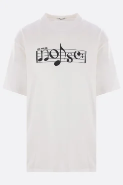 Topwear>UNDERCOVER t-shirt oversize in cotone stampa We Make Noise Bianco