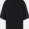 Topwear>JIL SANDER t-shirt oversize in cotone Nero