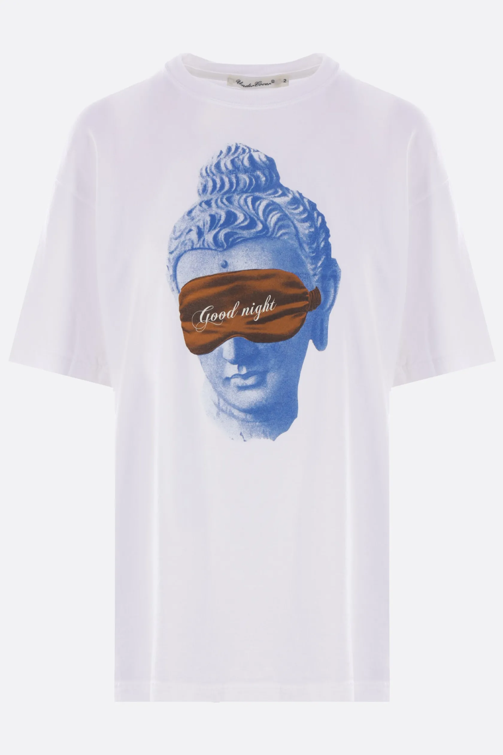 Topwear>UNDERCOVER t-shirt oversize in cotone stampa Good Night Bianco
