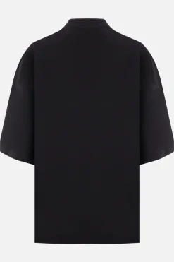 Topwear>JIL SANDER t-shirt oversize in cotone Nero