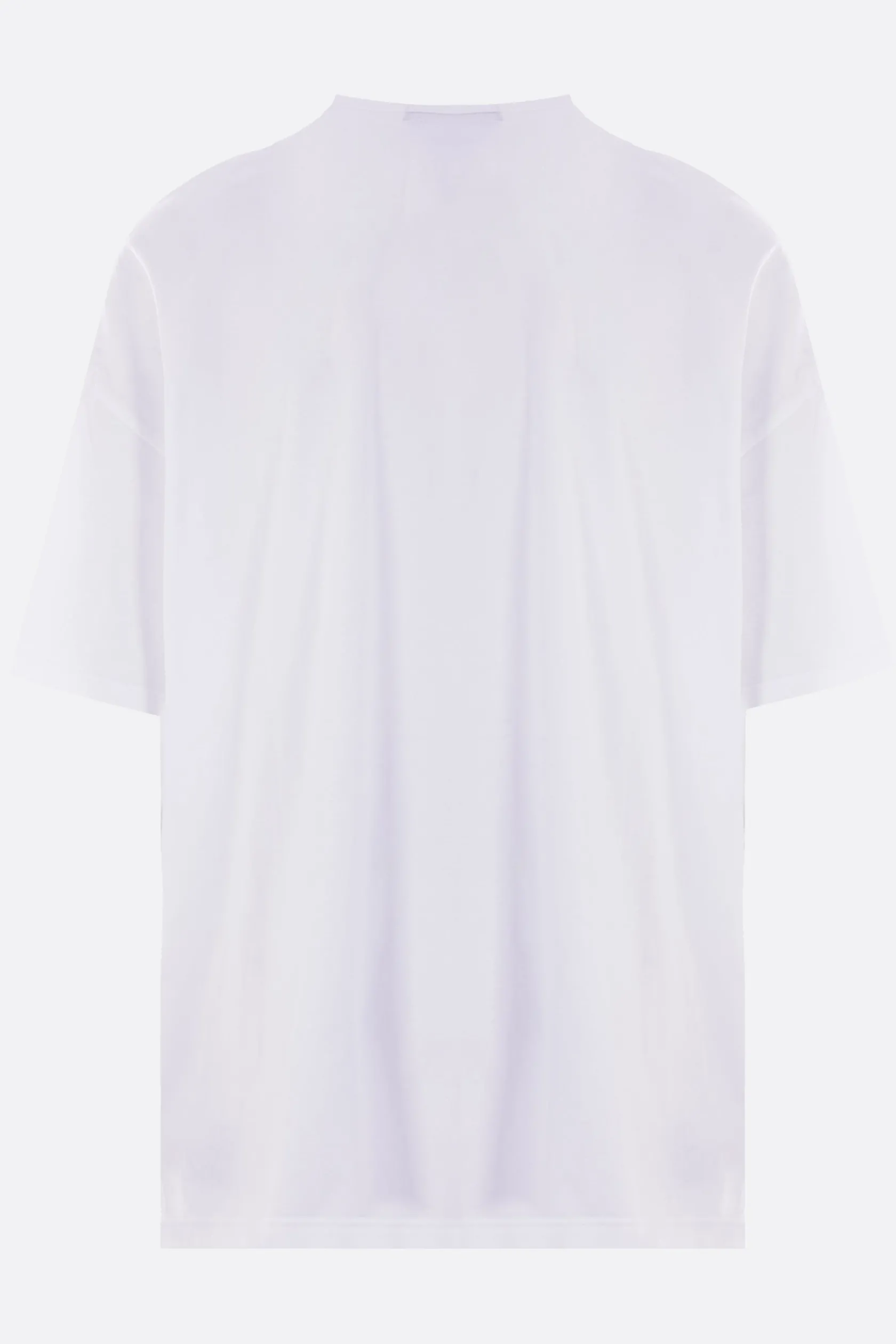 Topwear>BLACK COMME des GARÇONS t-shirt oversize in cotone stampa grafica Bianco