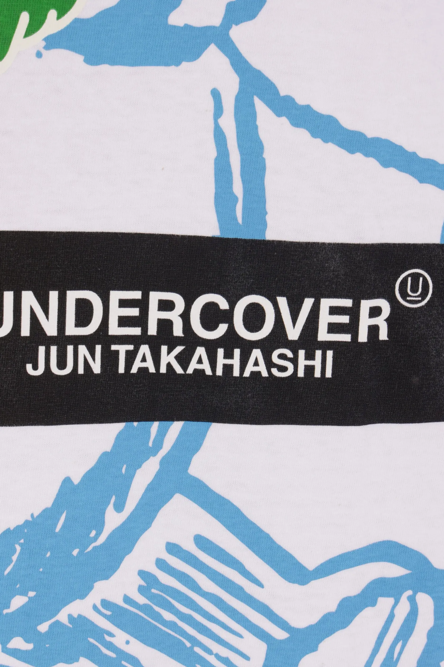 Topwear>UNDERCOVER t-shirt oversize in cotone stampa grafica Bianco
