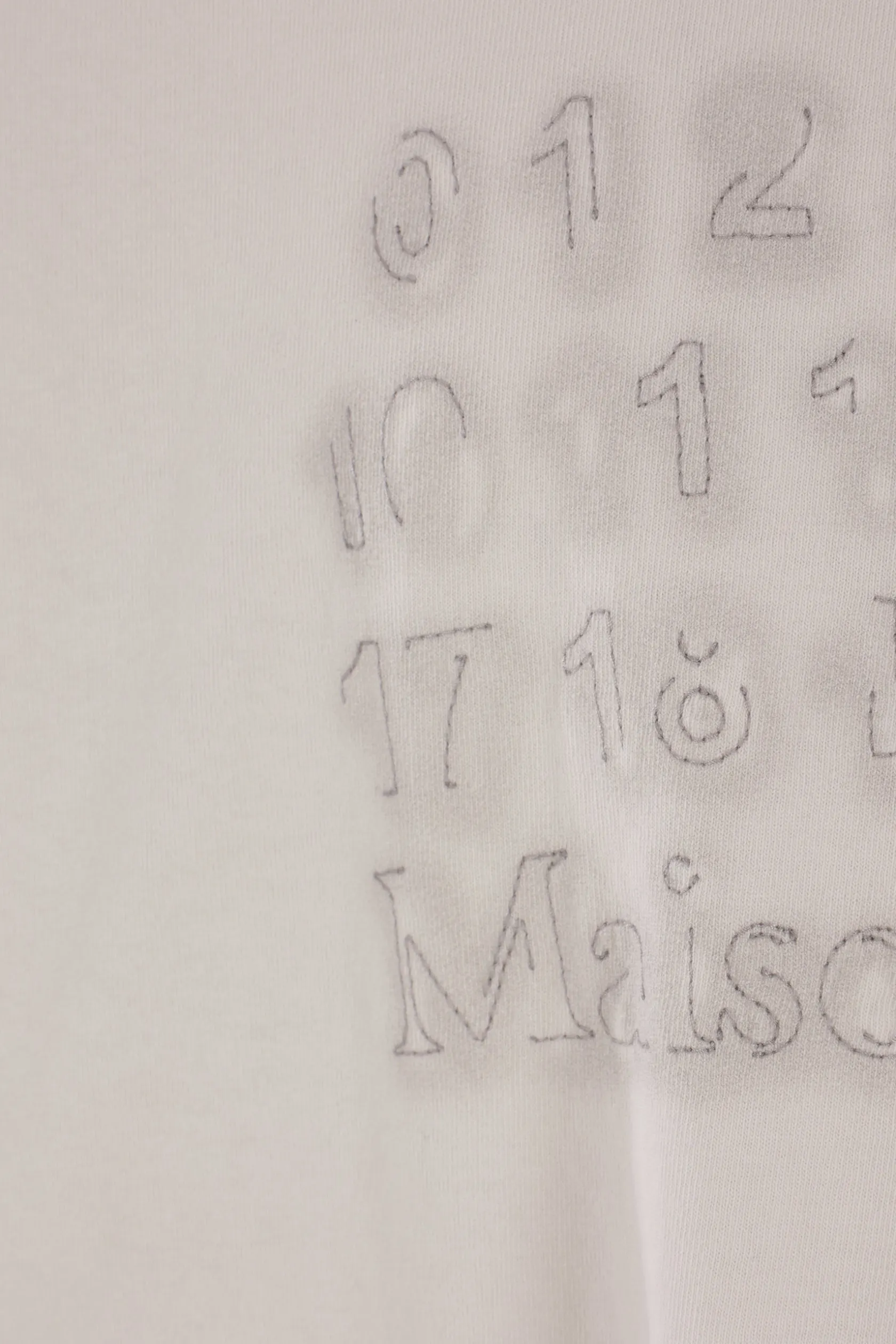 Topwear>MAISON MARGIELA t-shirt oversize in cotone stampa logo numerico Neutro