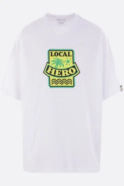 Topwear>MARTINE ROSE t-shirt oversize Local Hero in cotone Bianco