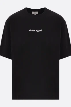 Topwear>MAISON KITSUNÉ t-shirt oversize Maison Kitsuné Line Handwriting Nero