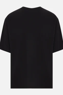Topwear>MAISON KITSUNÉ t-shirt oversize Maison Kitsuné Line Handwriting Nero