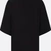 Topwear>RICK OWENS t-shirt oversize Tommy in jersey Nero