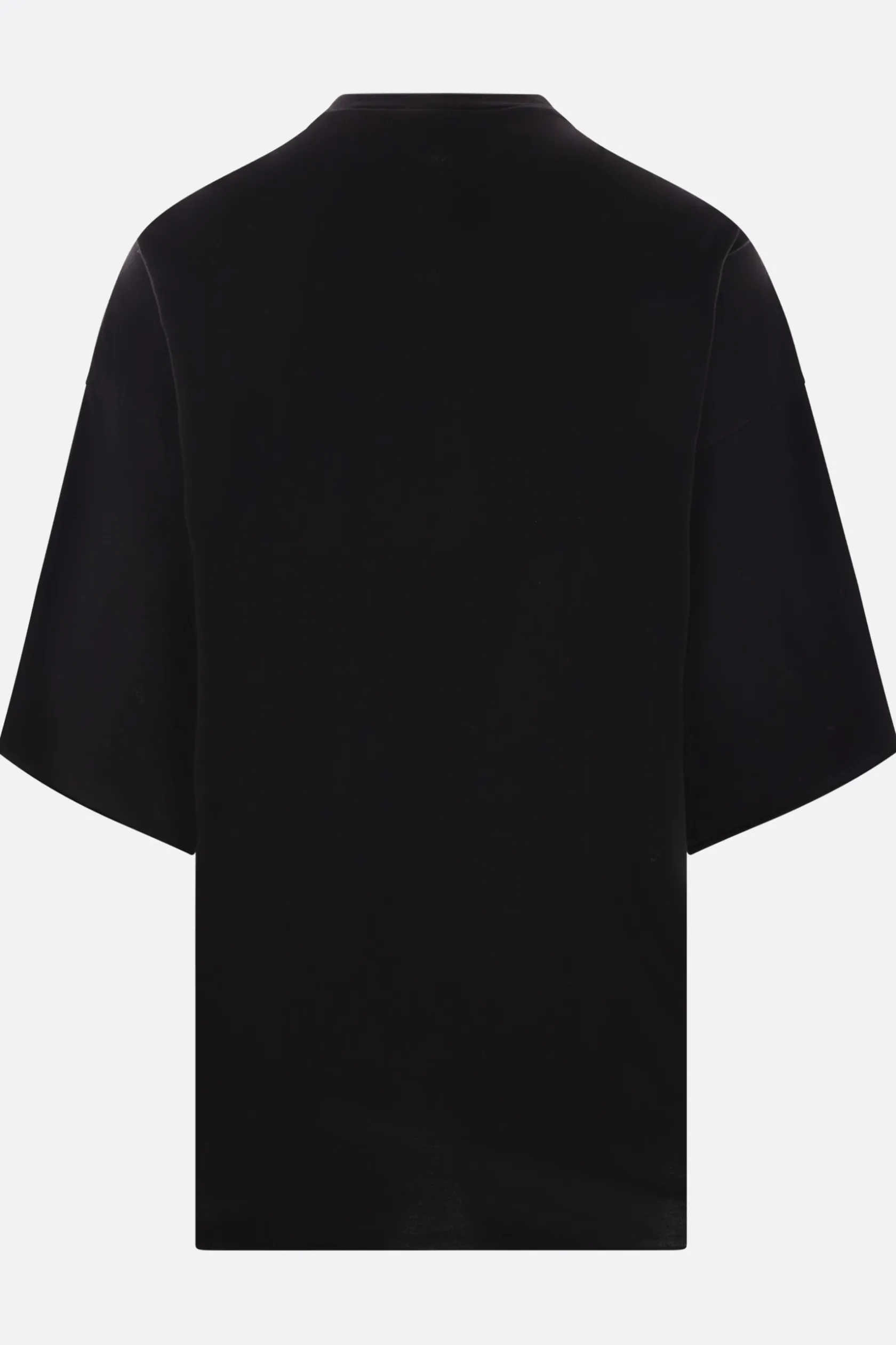 Topwear>RICK OWENS t-shirt oversize Tommy in jersey Nero