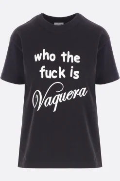 Topwear>VAQUERA t-shirt Who TF in cotone Nero