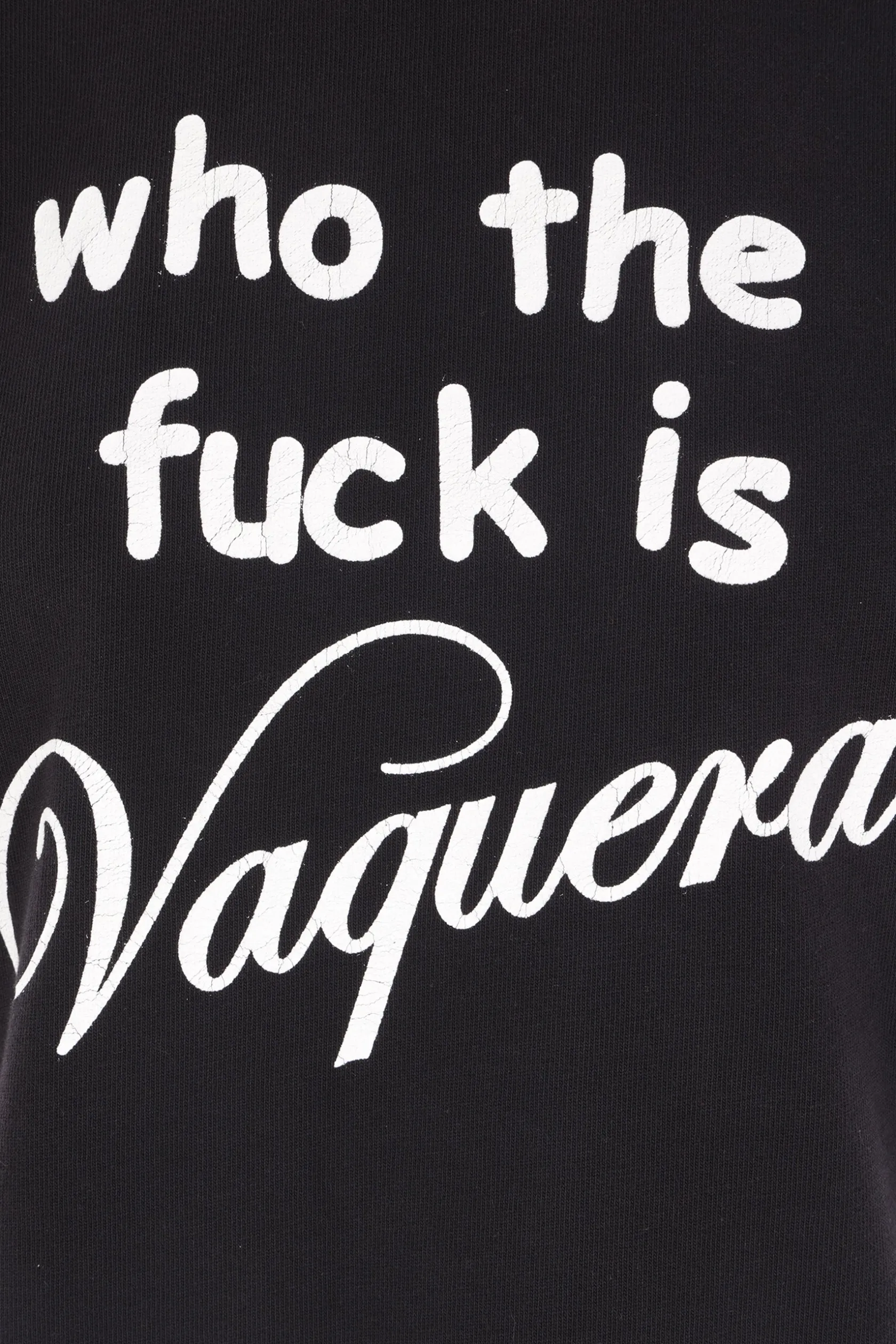 Topwear>VAQUERA t-shirt Who TF in cotone Nero