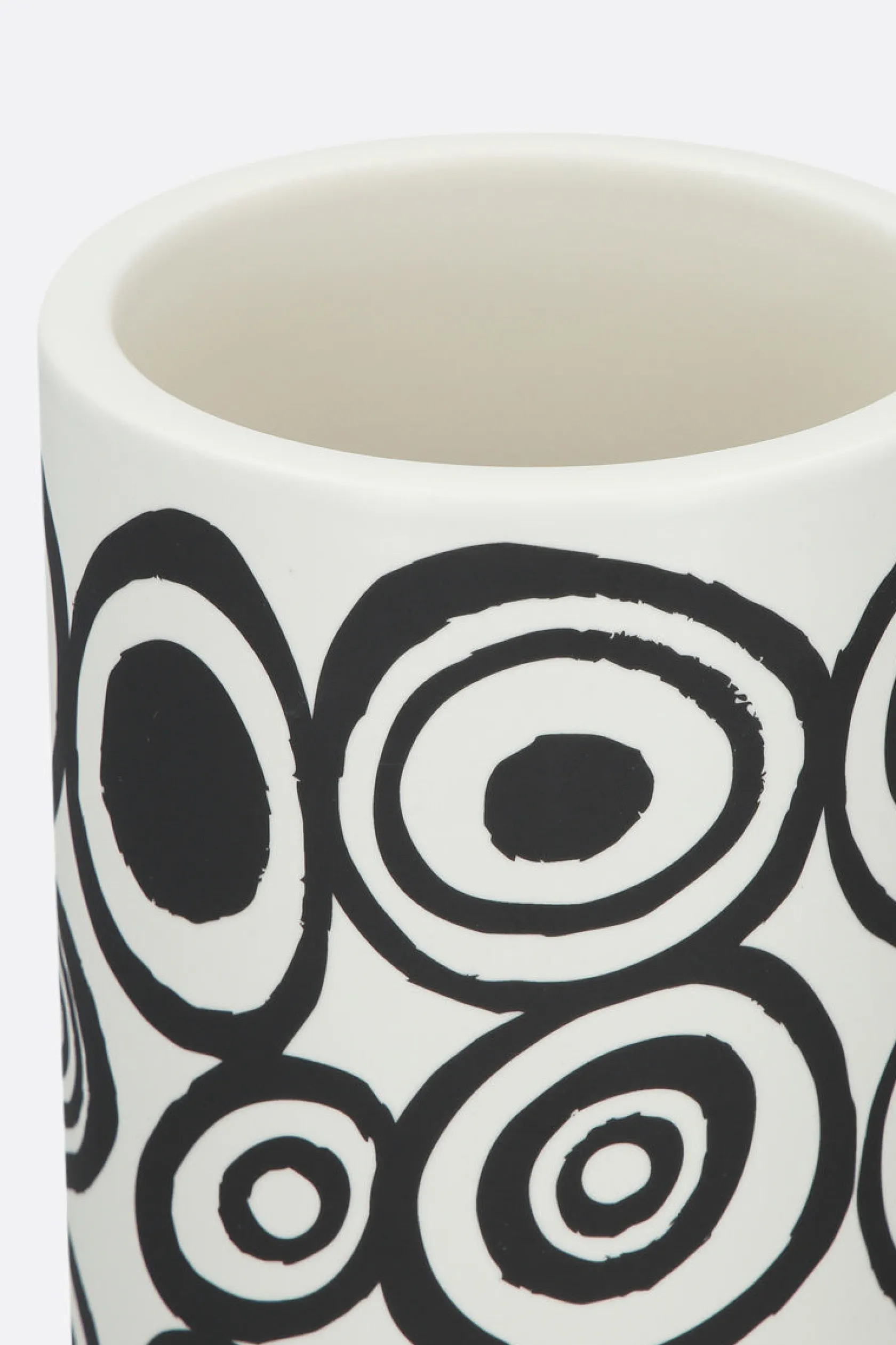 Lifestyle>10 CORSO COMO vaso cilindrico in ceramica dipinta Bianco