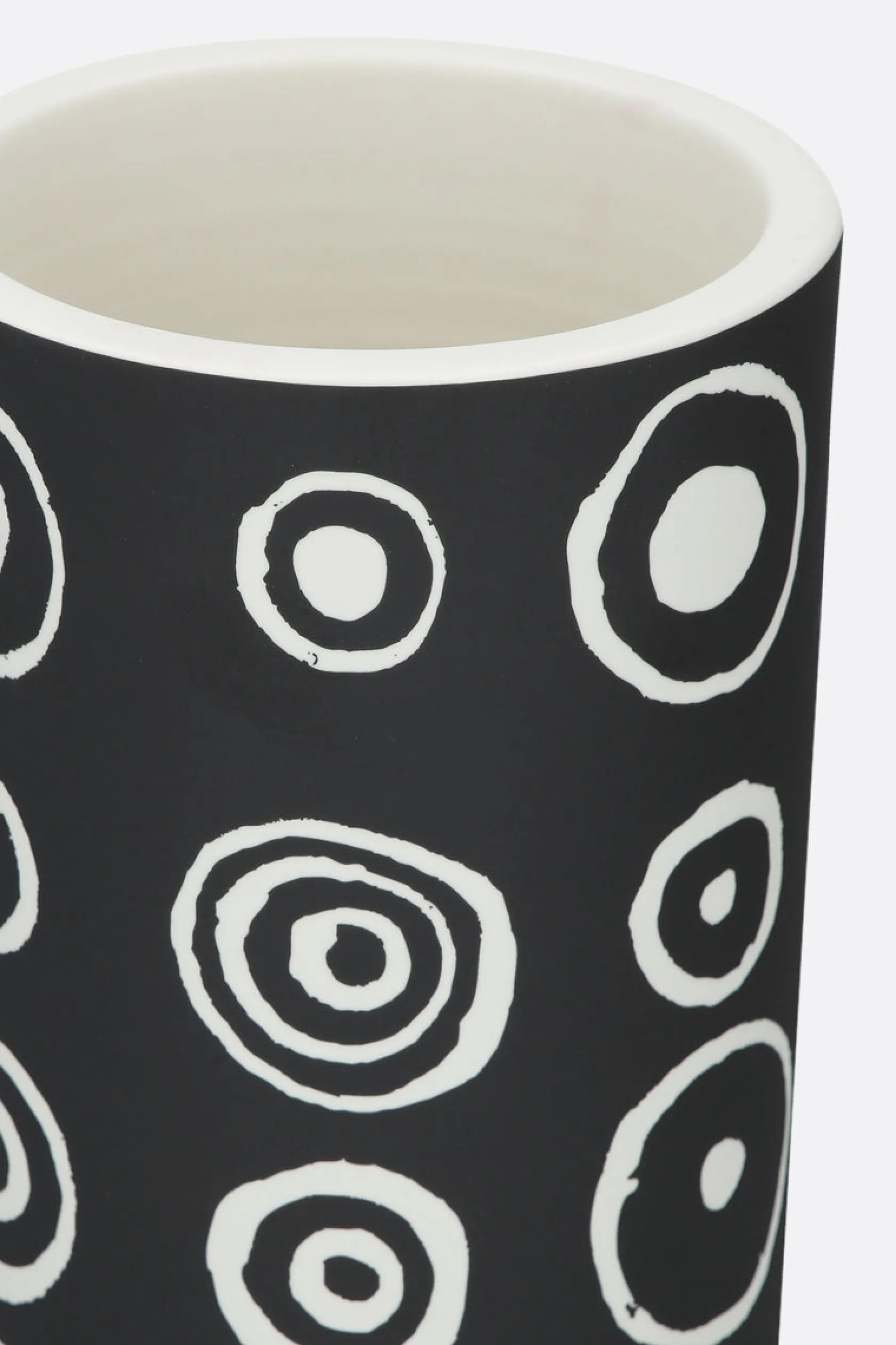 Lifestyle>10 CORSO COMO vaso cilindrico in ceramica dipinta Bianco